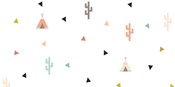 1100x1318 Teepee & Cactus Wallpaper, Muffin & Mani | Milton & King