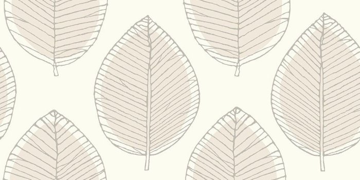 1000x1200 Sketched Leaf Neutral Wallpaper