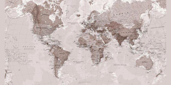 1747x1200 Neutral World Map Wallpaper