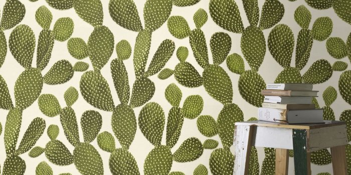 1600x1600 Details about CACTUS WALLPAPER GREEN / CREAM - RASCH 441000