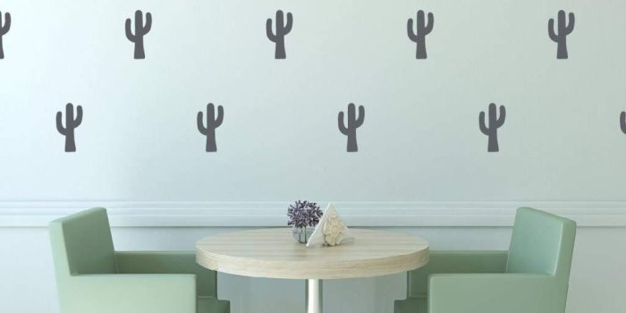 1024x1024 Cactus Wallpaper, Cactus Wall Sticker Decal DB412