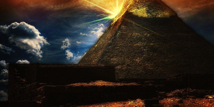 1332x850 Wallpaper the sky, the sun, pyramid, Egypt, architecture, Egypt