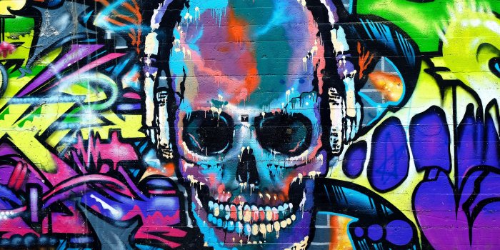 3840x2160 Download 3840x2160 wallpaper graffiti, skull, colorful, street art