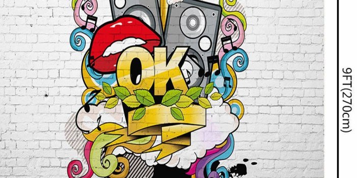1000x1358 Amazon.com : Apotoe 2.7x1.8m Graffiti Style Wallpaper Street Art
