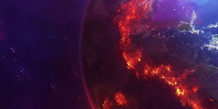 1080x1920 Fiery Blue Planet Wallpaper | *Alien, Space and Steam-Punk