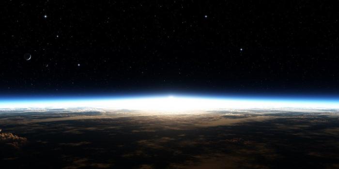 1332x850 Wallpaper Clouds, Galaxy, Stars, Planet, Horizon, Earth, Glow, Stars