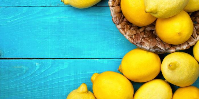 1332x850 Wallpaper yellow, lemon, blue background, citrus, Lemons images for