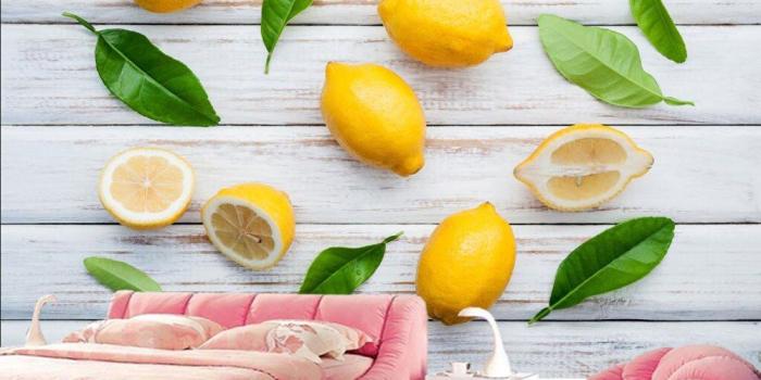 1000x800 US $29.0 |Lemons Food photo Leaf fruit 3d wallpaper mural papel de parede  for living room kitchen wall papers home decor restaurnat cafe-in  Wallpapers