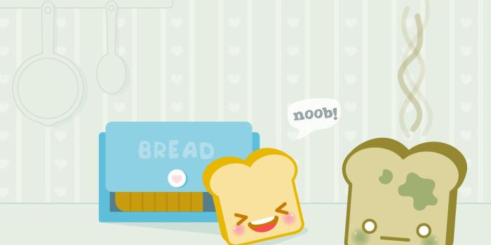 1440x900 minimalistic, funny, bread, toast, vector art :: Wallpapers