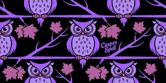 1080x1920 Night Owl Spooky Cute Halloween Repeat Wallpaper Pattern