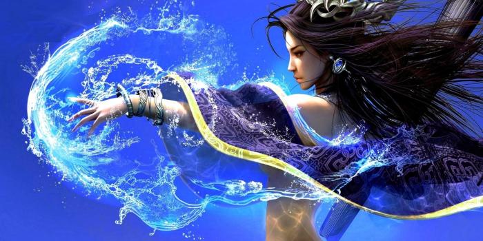 1920x1200 Witch fantasy art asian oriental magic spell women females girls
