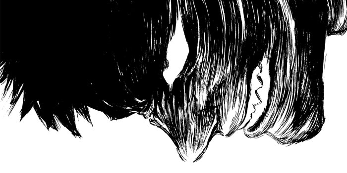 1920x1080 Black and white abstract painting, Kentaro Miura, Berserk, Guts HD