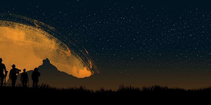 3840x1080 Red Dead Redemption 2 Night Sky Dual Monitor Wallpaper | Pixelz