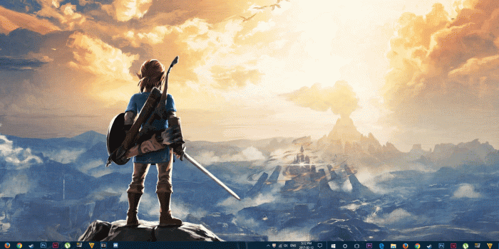 3195x1016 Dual-monitor Breath of the Wild wallpaper looking pretty sweet