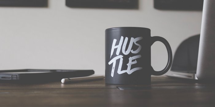 3840x2400 Download wallpaper 3840x2400 mug, hustle, inscription, work 4k ultra