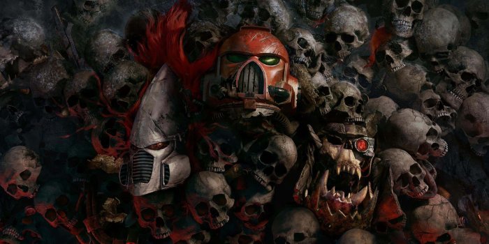 3840x1080 Warhammer 40K Dawn Of War 3 Skulls Dual Monitor Wallpaper | Pixelz