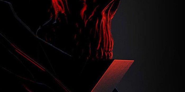 828x1792 iPhone XR Wallpaper HD Mario Stabile Weird Red Dark Art Design Skull