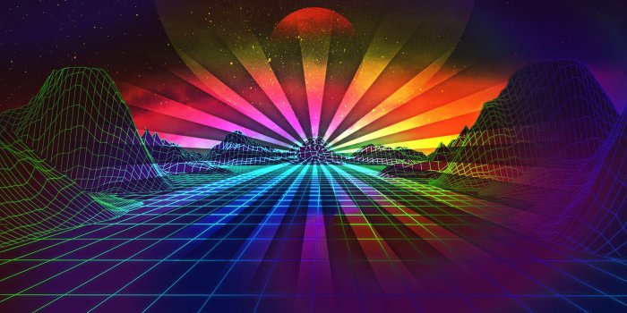 2560x1440 Retro-Rainbow : wallpapers
