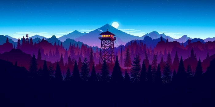 2560x1080 Download 2560x1080 wallpaper firewatch, video game, sunset, artwork