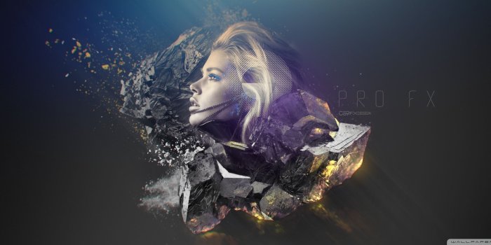 2560x1080 Shattered Abstract 3D Cube 4K HD Desktop Wallpaper for 4K Ultra