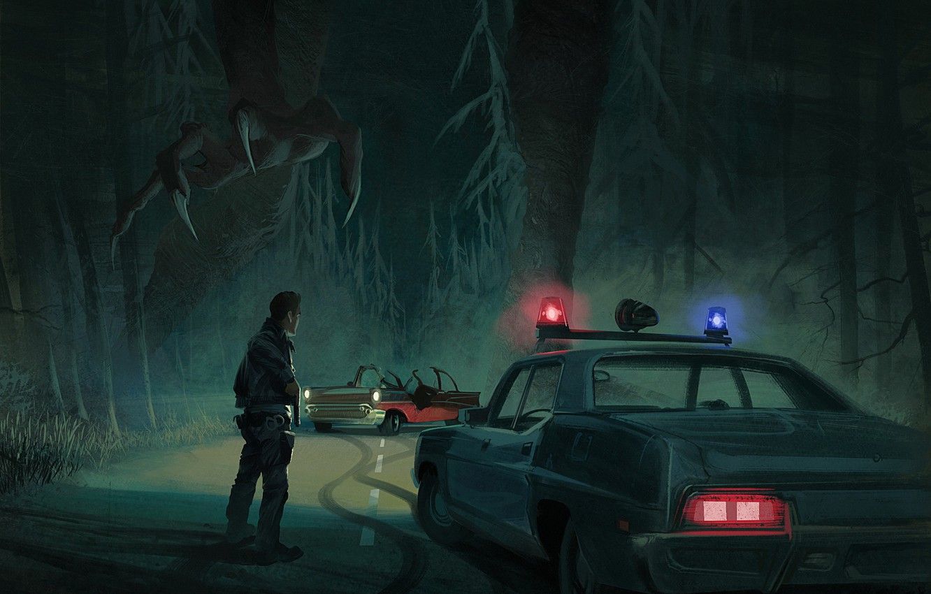 1332x850 Wallpaper Art, Police, Forest images for desktop, section фантастика