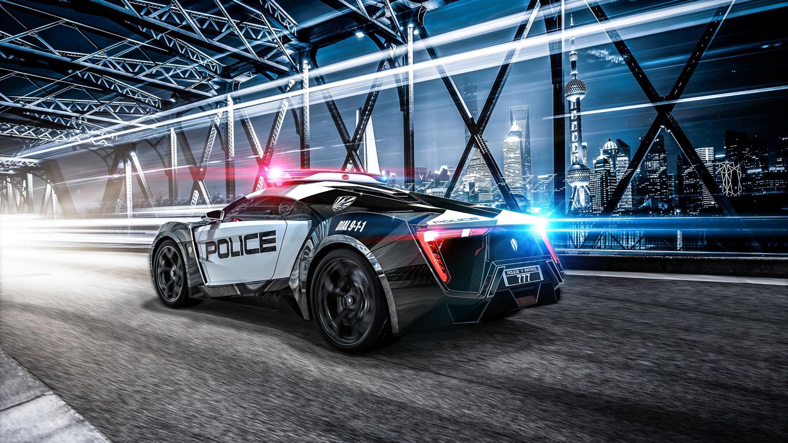 3840x2160 4K Car Police Sportscar Wallpaper - [3840x2160]