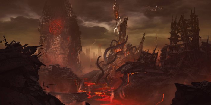 3000x1418 DOOM Eternal wallpaper extracted from the website : Doom