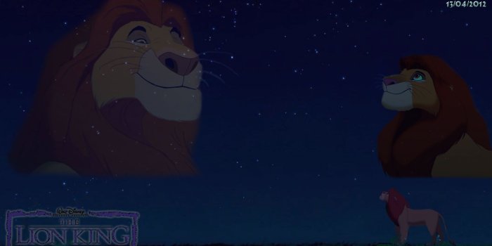 1920x1080 The Lion King Mufasa & Simba love night sky Wallpaper HD - Simba
