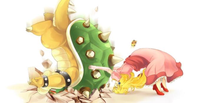 1538x1000 Princess Peach doing german suplex on Bowser (1538x1000) : wallpapers