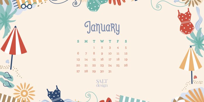 3413x2133 SALT 2019 January Calendar // FREE Wallpaper - Salt Design