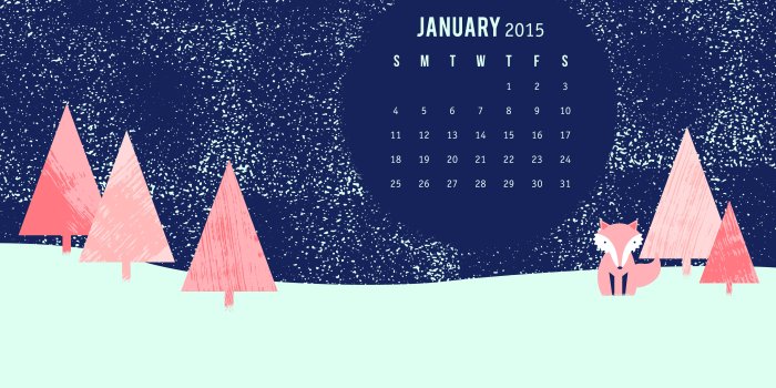 8800x5744 January 2015 Calendar Wallpaper - Sarah Hearts