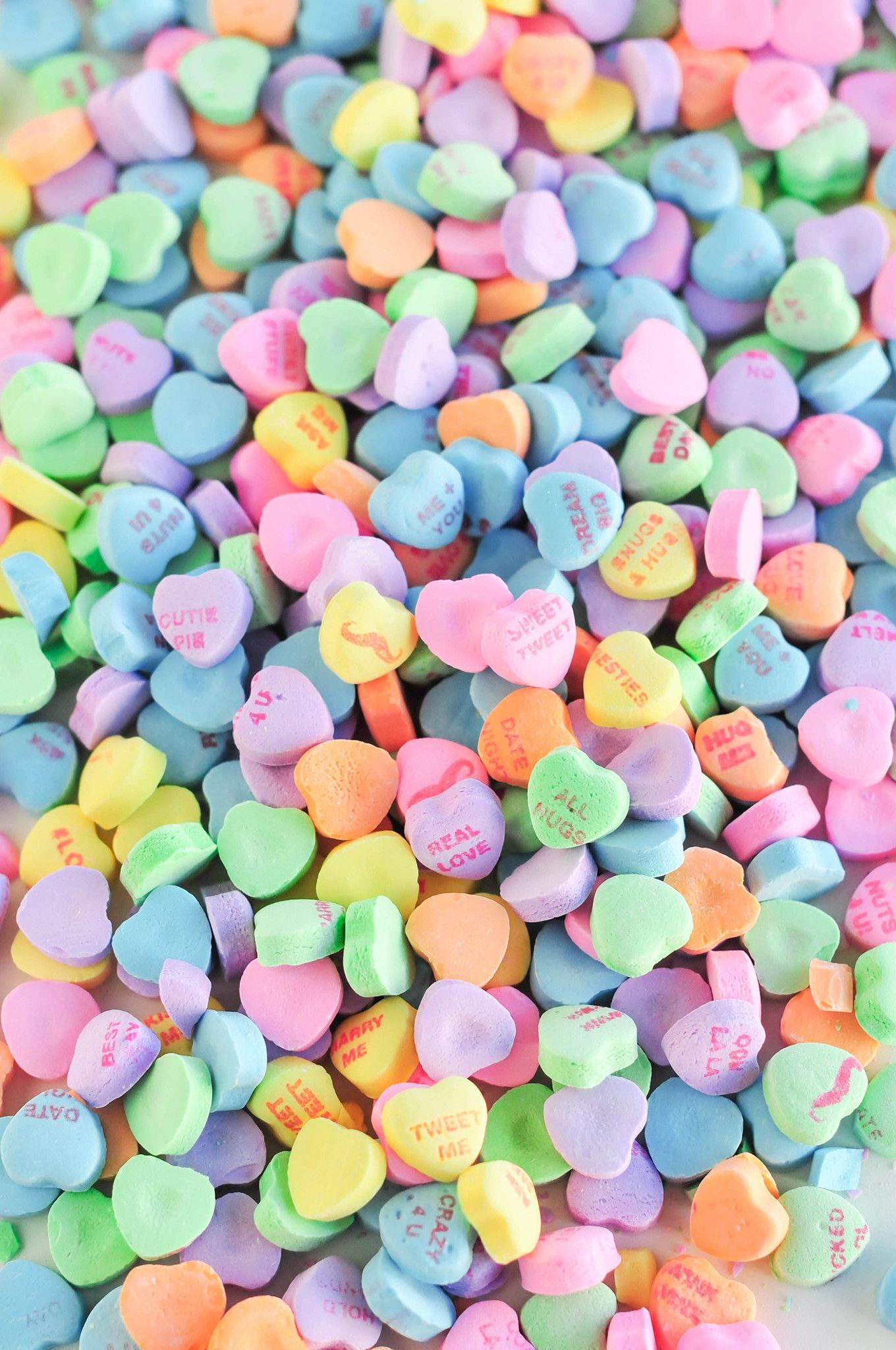 1360x2048 60+ Candy Heart Wallpapers on WallpaperPlay