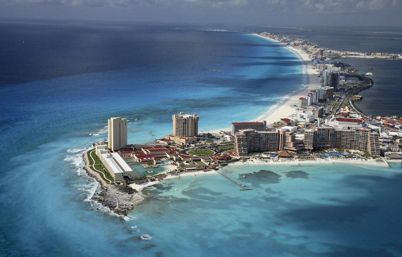 1332x850 Wallpaper beach, the sky, water, the ocean, home, Mexico, Mexico
