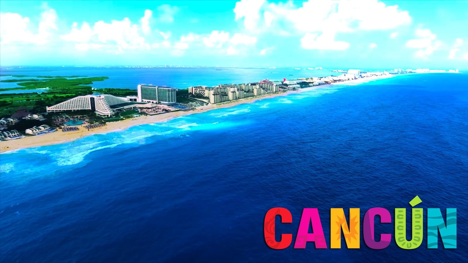 1600x900 Cancun beach, Cancun, blueberries, beach, hotel HD wallpaper