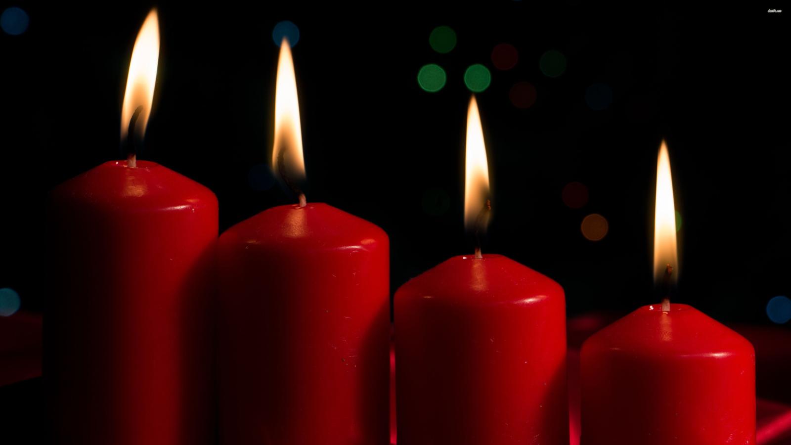 3840x2160 Red Advent candles wallpaper - Holiday wallpapers - #49387