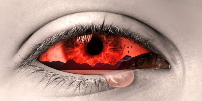 1920x1080 Crying Red eye illustration HD wallpaper | Wallpaper Flare