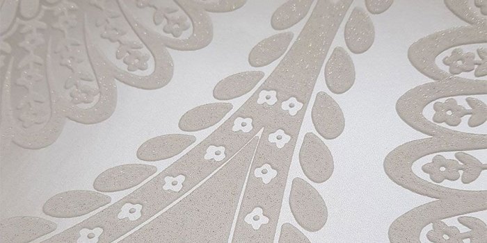 900x900 Grandeco Karla Damask Taupe Glitter Wallpaper - A37102