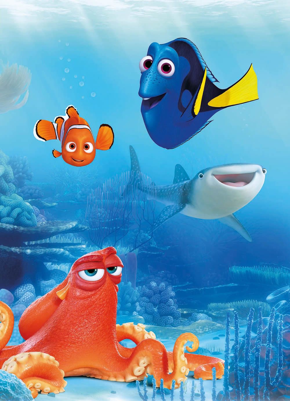 1000x1380 58-4-446 Komar photo wallpaper Dory Finding Nemo blue colorful