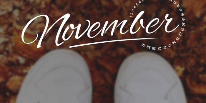 1242x2208 November 2015 Desktop Calendar Wallpaper | Paper Leaf