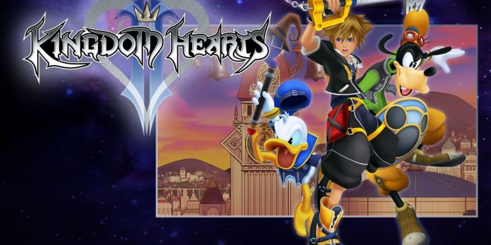 1280x1024 Disney meets Final Fantasy in this wallpaper for Kingdom Hearts II