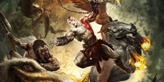 1024x768 God of War 2 ps2 hd wallpapers Games