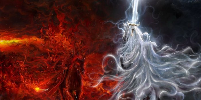 1280x1024 Good and Evil Riders wallpaper from Evil wallpapers | Fantasy