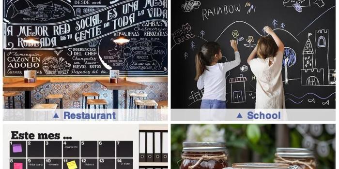 1001x1001 Nicpro Self Adhesive Chalkboard Contact Paper Black 17.7