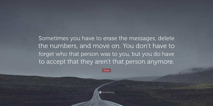 3840x2160 Drake Quote: “Sometimes you have to erase the messages, delete the