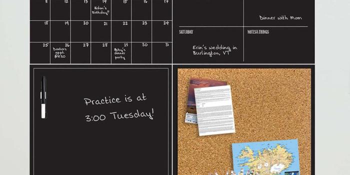 1000x1000 Black Dry Erase Organization Kit