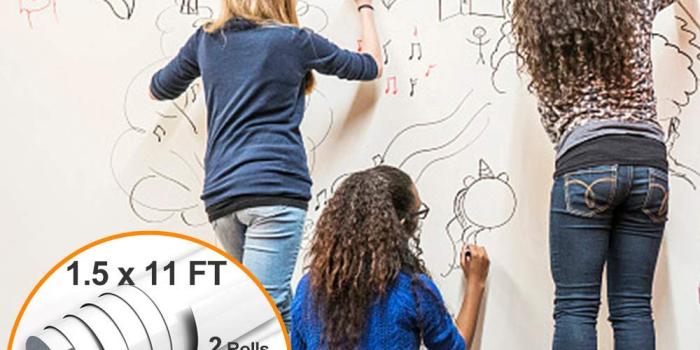 1000x1000 Dry Erase Contact Paper, Whiteboard Stickers for Wall, 1.5x11ft White Board  Roll Peel and Stick, Super Sticky, No Ghost White Board Paper Roll