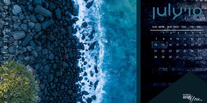 1920x1080 July 2019 HD 5 x Calendar Desktop Wallpaper - 21-25 | Words Just for