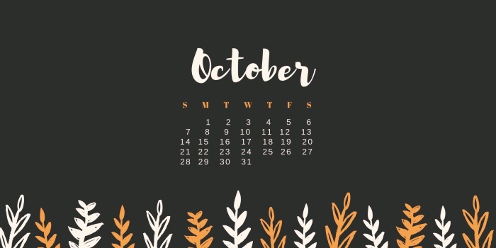 1920x1080 Free Download: October Calendars & Wallpapers