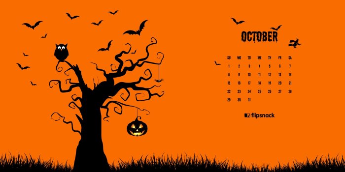 1920x1080 October 2017 calendar wallpaper for desktop background