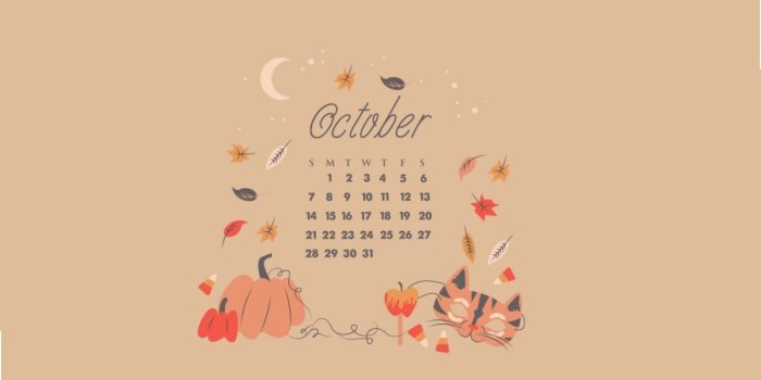 1268x774 October 2018 Desktop Calendar Wallpapers | Calendar 2018 in 2019